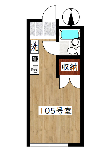 【間取り】小田急線生田駅の賃貸アパート：アーバンハウス生田105号室