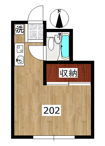 【間取り】小田急線生田駅の賃貸アパート：アーバンハウス生田202号室